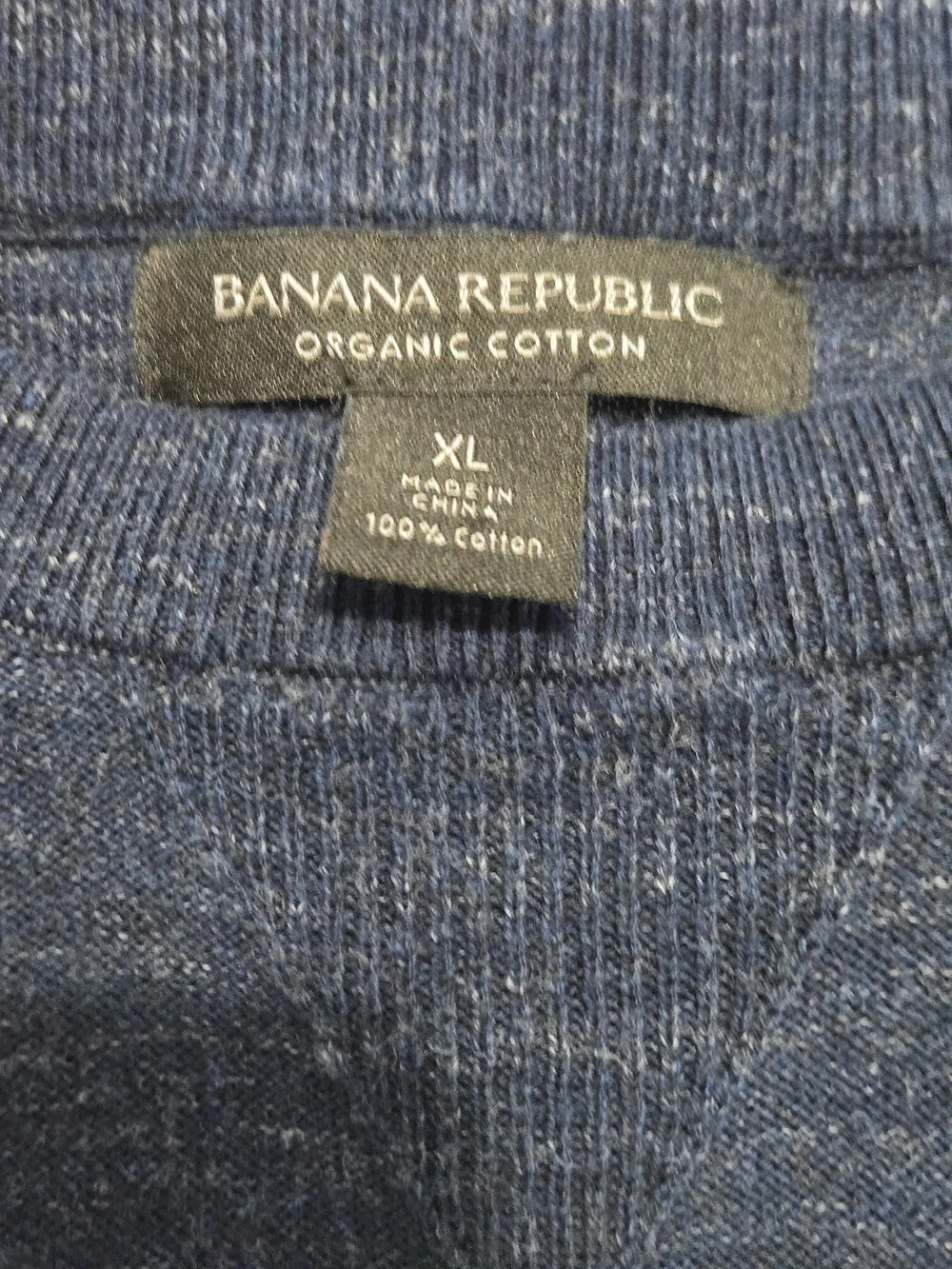 Banana Republic Men’s XL Organic Cotton Sweater‎ Blue Crewneck Lightweight Knit
